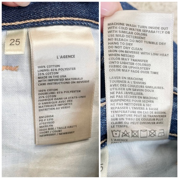 L'agence Marilyn High Rise Denim Short in Newberry - Picture 16 of 17